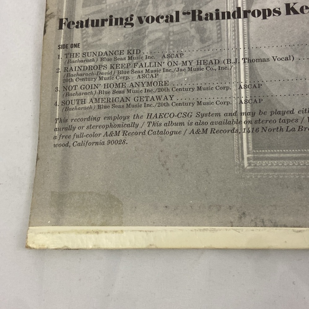 Burt Bacharach Original Score Butch Cassidy And The Sundance Kid Vinyl Record LP - Picture 15 of 15